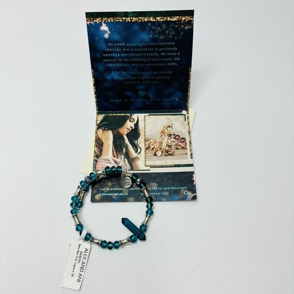 ALEX AND ANI Retro Glam Wrap Sapphire Bracelet - Picture 2 of 3